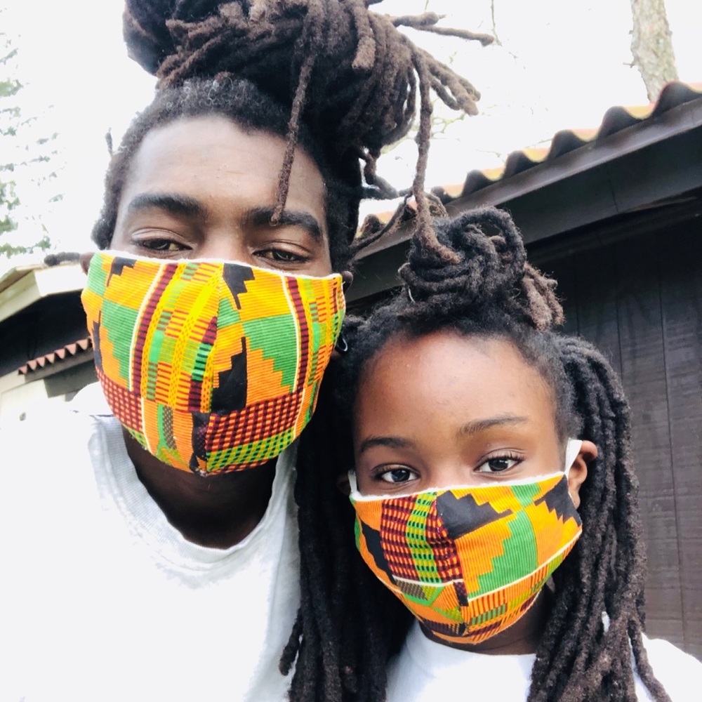 2*Kente Face cover